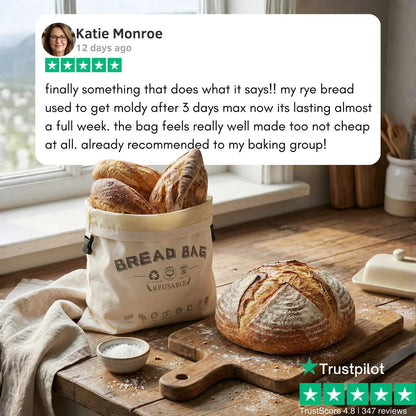 Premium Bread Bags in 100% Cotton and Beeswax - Solvia USA