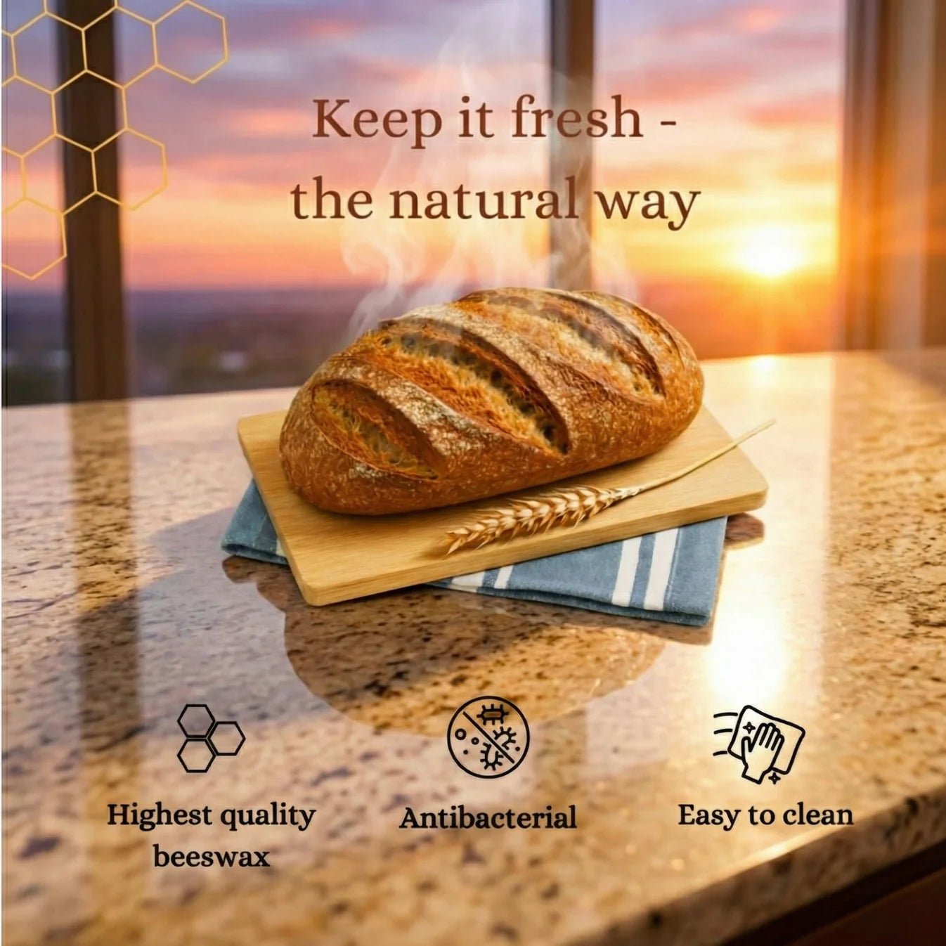 Premium Bread Bags in 100% Cotton and Beeswax - Solvia USA