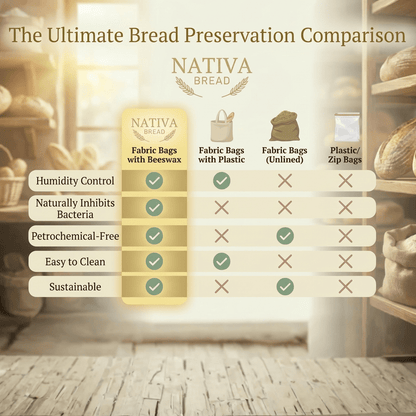 Premium Bread Bags in 100% Cotton and Beeswax - Solvia USA