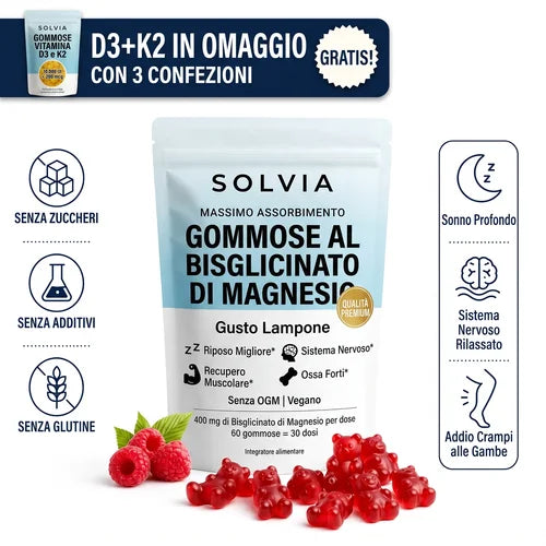 Solvia Gommose al Bisglicinato di Magnesio