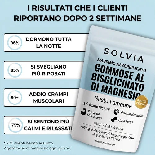 Solvia Gommose al Bisglicinato di Magnesio