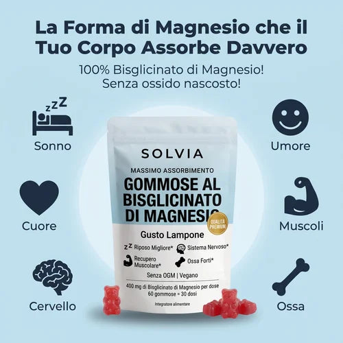 Solvia Gommose al Bisglicinato di Magnesio